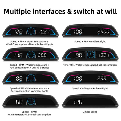 AD voiture B3 OBD HUD G3 GPS HUD affichage tête haute compteur de vitesse numérique réveil de survitesse RPM tension