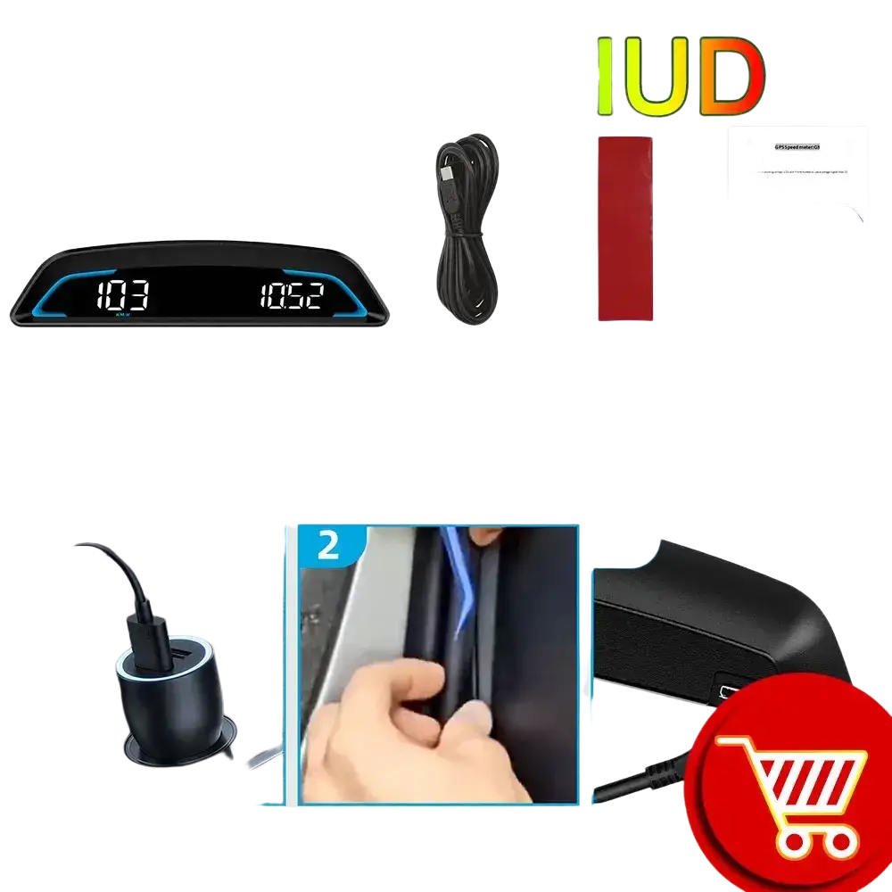 AD voiture B3 OBD HUD G3 GPS HUD affichage tête haute compteur de vitesse numérique réveil de survitesse RPM tension
