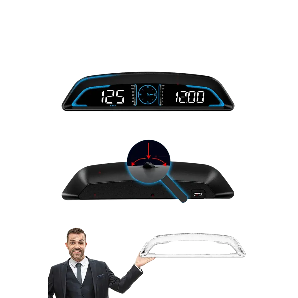 AD voiture B3 OBD HUD G3 GPS HUD affichage tête haute compteur de vitesse numérique réveil de survitesse RPM tension