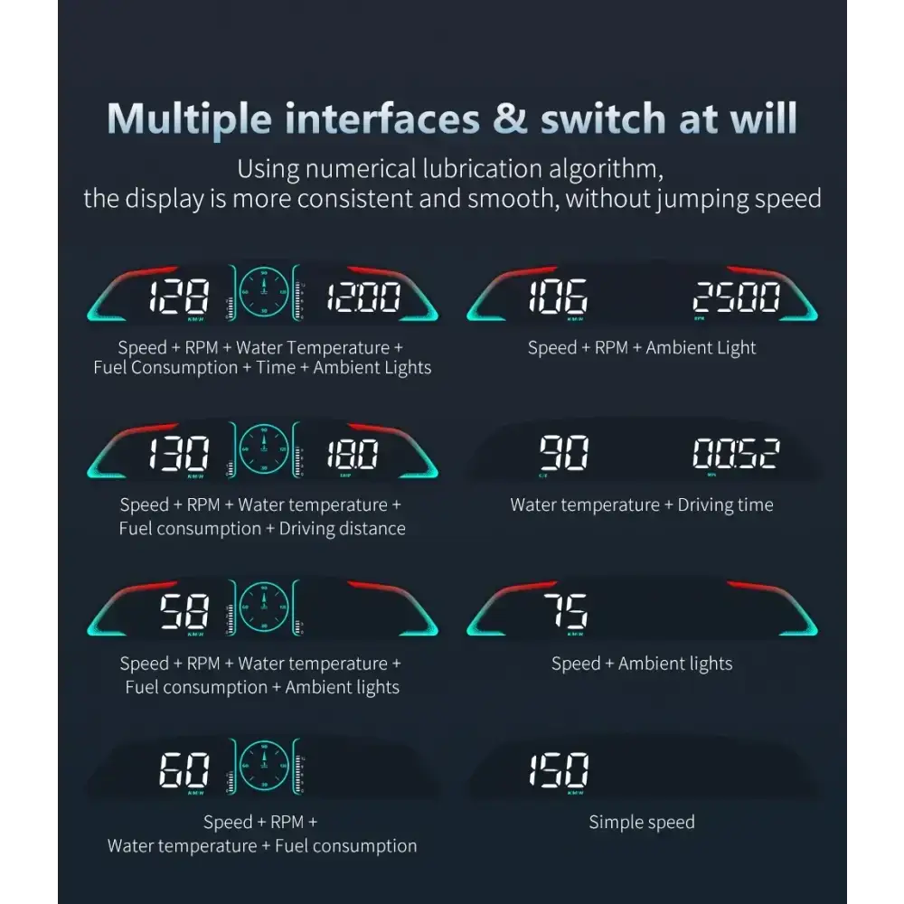 AD voiture B3 OBD HUD G3 GPS HUD affichage tête haute compteur de vitesse numérique réveil de survitesse RPM tension