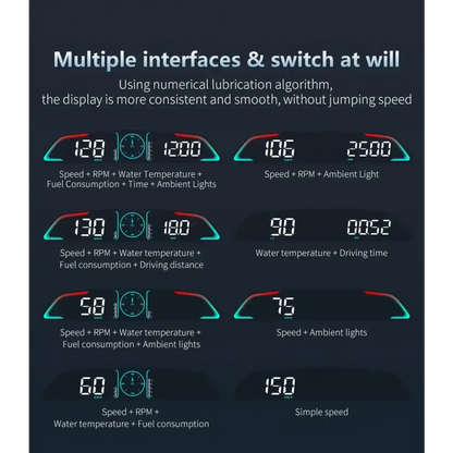 AD voiture B3 OBD HUD G3 GPS HUD affichage tête haute compteur de vitesse numérique réveil de survitesse RPM tension