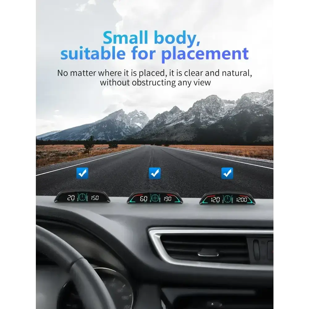 AD voiture B3 OBD HUD G3 GPS HUD affichage tête haute compteur de vitesse numérique réveil de survitesse RPM tension