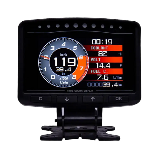Affichage tête haute HUD pour voiture ordinateur de conduite OBD numérique compteur de vitesse multifonction - A208