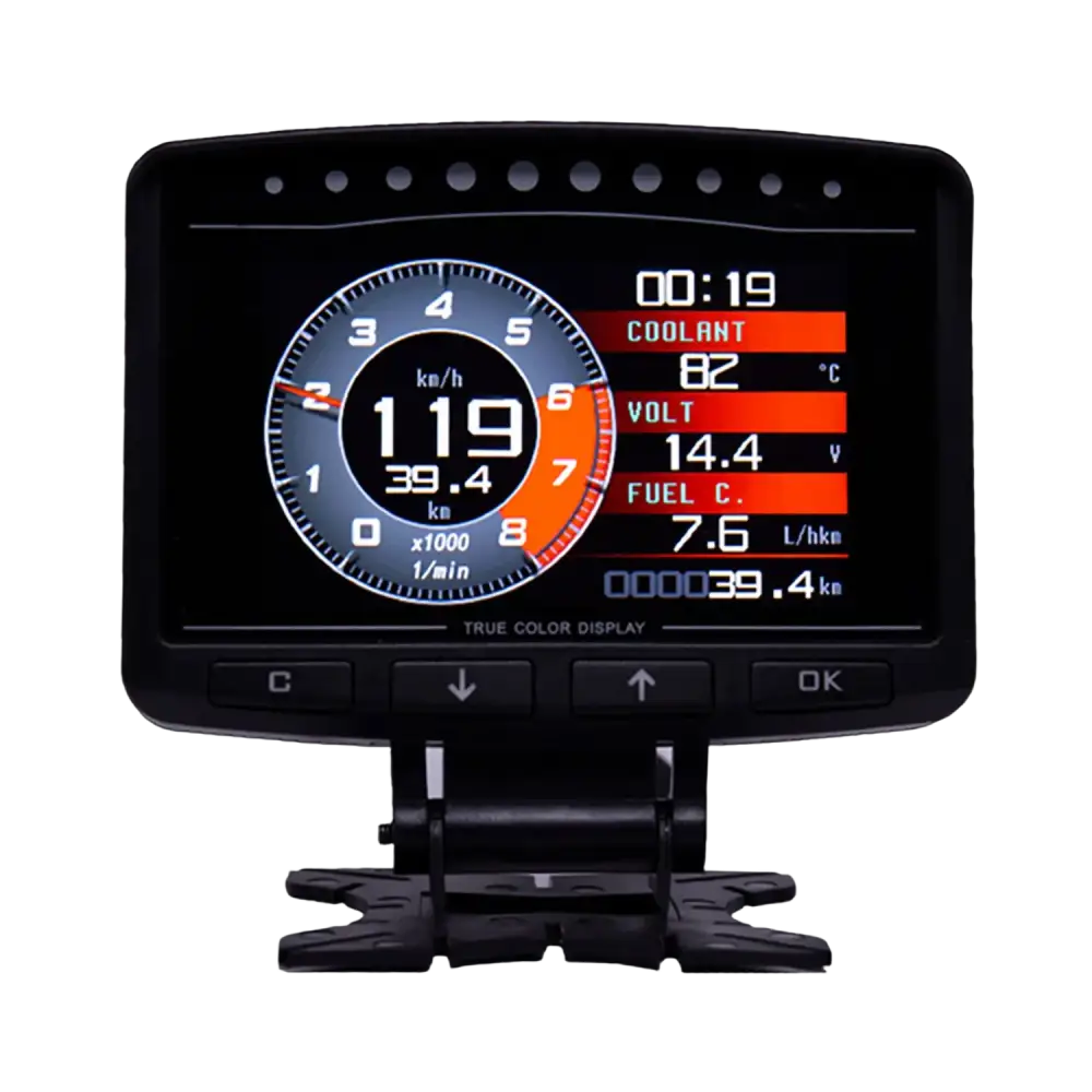 Affichage tête haute HUD pour voiture ordinateur de conduite OBD numérique compteur de vitesse multifonction - A208
