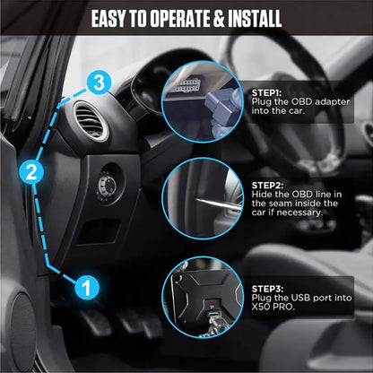 Affichage tête haute HUD pour voiture ordinateur de conduite OBD numérique compteur de vitesse multifonction - A208