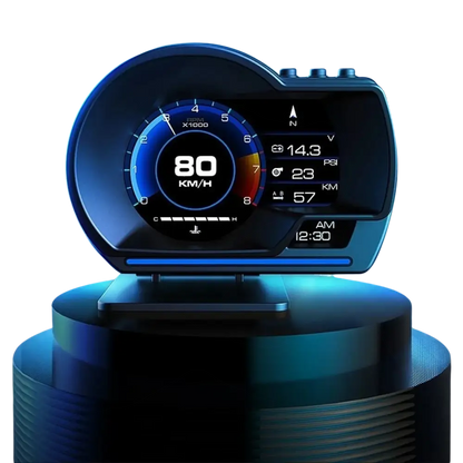 Affichage tête haute numérique OBD2 + GPS affichage tête haute jauge intelligente compteur de vitesse HUD alarme Turbo