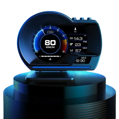 Affichage tête haute numérique OBD2 + GPS affichage tête haute jauge intelligente compteur de vitesse HUD alarme Turbo