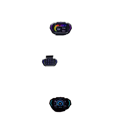 Affichage tête haute OBD + GPS HUD P24 pour voiture compteur de vitesse numérique température de l’eau consommation