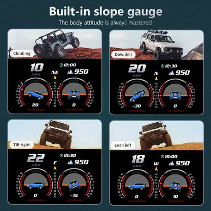 Affichage tête haute OBD + GPS HUD P24 pour voiture compteur de vitesse numérique température de l’eau consommation