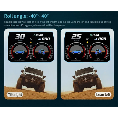 Affichage tête haute OBD + GPS HUD P24 pour voiture compteur de vitesse numérique température de l’eau consommation