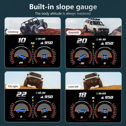 Affichage tête haute OBD + GPS HUD P24 pour voiture compteur de vitesse numérique température de l’eau consommation