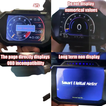 Affichage tête haute OBD + GPS HUD P24 pour voiture compteur de vitesse numérique température de l’eau consommation