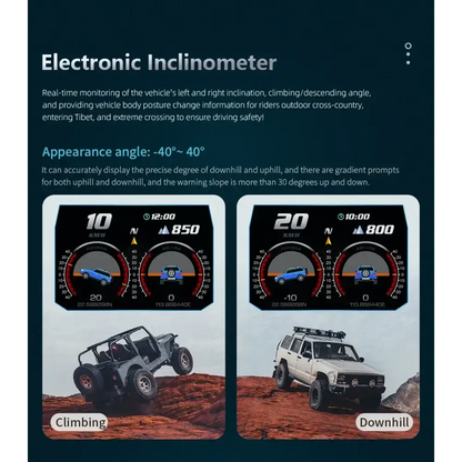 Affichage tête haute OBD + GPS HUD P24 pour voiture compteur de vitesse numérique température de l’eau consommation