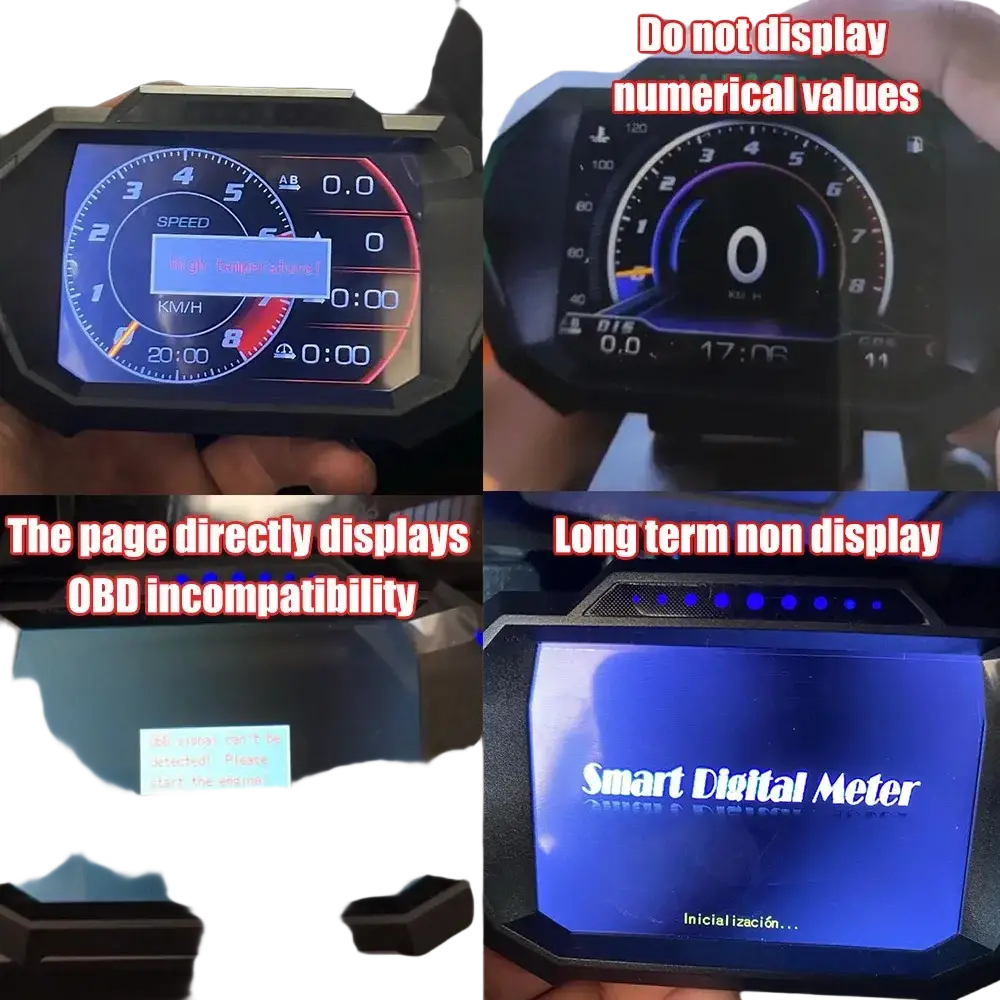 Affichage tête haute OBD + GPS HUD P24 pour voiture compteur de vitesse numérique température de l’eau consommation