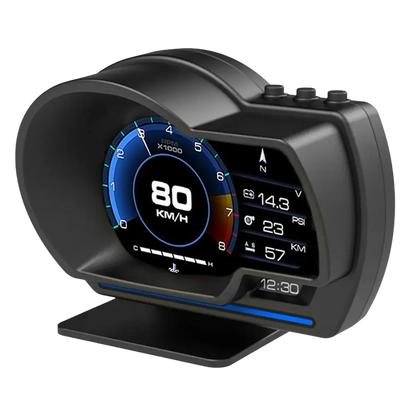 Affichage tête haute OBD2 + GPS jauge intelligente voiture HUD compteur de vitesse Turbo RPM alarme pour voiture camion