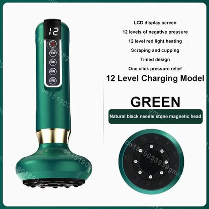 Appareil de Massage électrique multifonctionnel méridien Guasha grattage masseur canettes sous vide brûleur de graisse