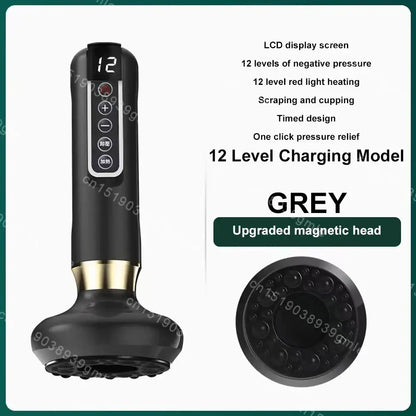 Appareil de Massage électrique multifonctionnel méridien Guasha grattage masseur canettes sous vide brûleur de graisse