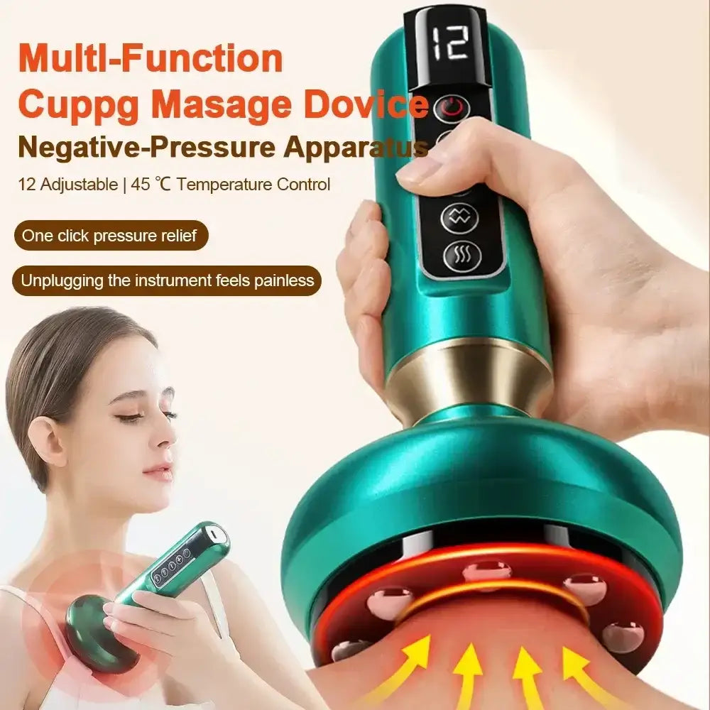 Appareil de Massage électrique multifonctionnel méridien Guasha grattage masseur canettes sous vide brûleur de graisse