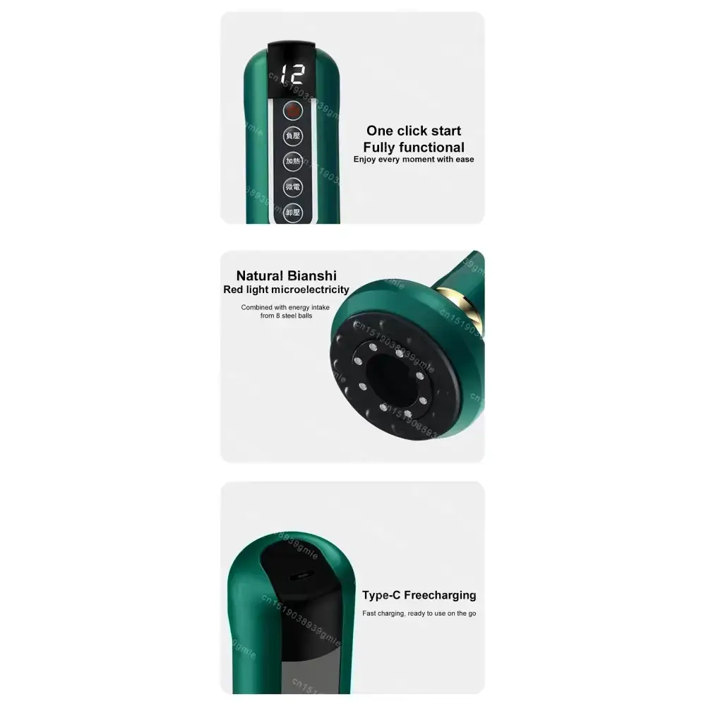 Appareil de Massage électrique multifonctionnel méridien Guasha grattage masseur canettes sous vide brûleur de graisse