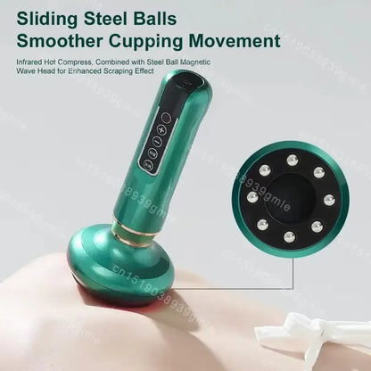 Appareil de Massage électrique multifonctionnel méridien Guasha grattage masseur canettes sous vide brûleur de graisse