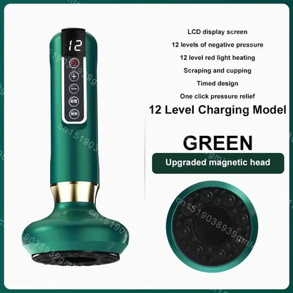 Appareil de Massage électrique multifonctionnel méridien Guasha grattage masseur canettes sous vide brûleur de graisse