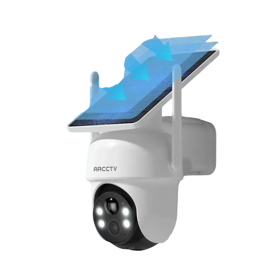 ARCCTV 4MP Wifi Kit de caméra solaire extérieure sans fil sécurité caméra de Surveillance ensemble sirène alarme