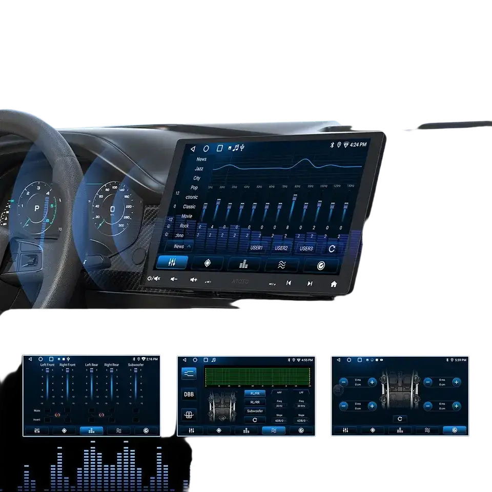 ATOTO Android autoradio 10 pouces simple 1 Din sans fil Apple CarPlay Android Auto écran 1Din autoradio lecteur