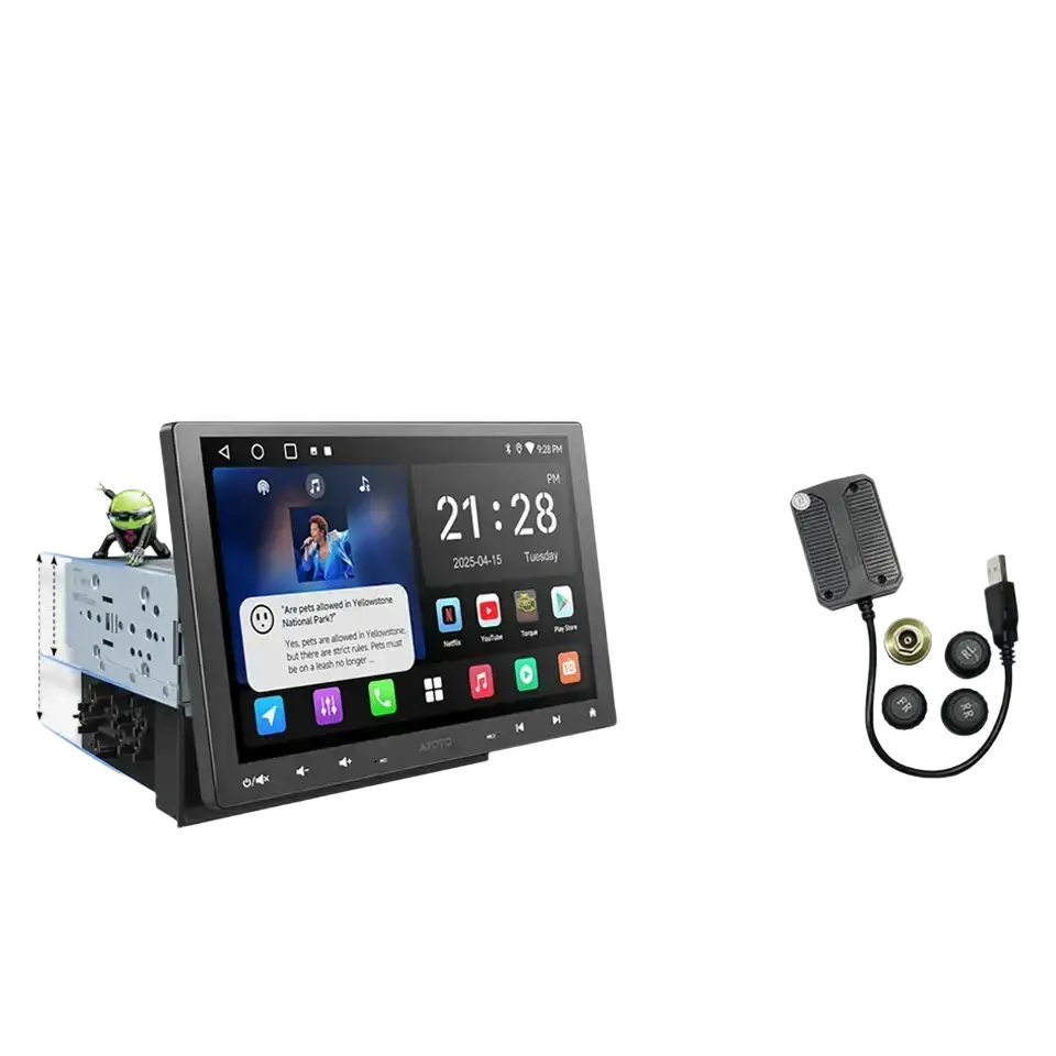 ATOTO Android autoradio 10 pouces simple 1 Din sans fil Apple CarPlay Android Auto écran 1Din autoradio lecteur