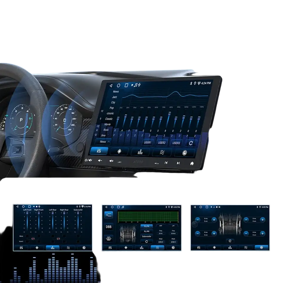 ATOTO Android autoradio 10 pouces simple 1 Din sans fil Apple CarPlay Android Auto écran 1Din autoradio lecteur