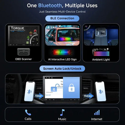 ATOTO Android autoradio 10 pouces simple 1 Din sans fil Apple CarPlay Android Auto écran 1Din autoradio lecteur