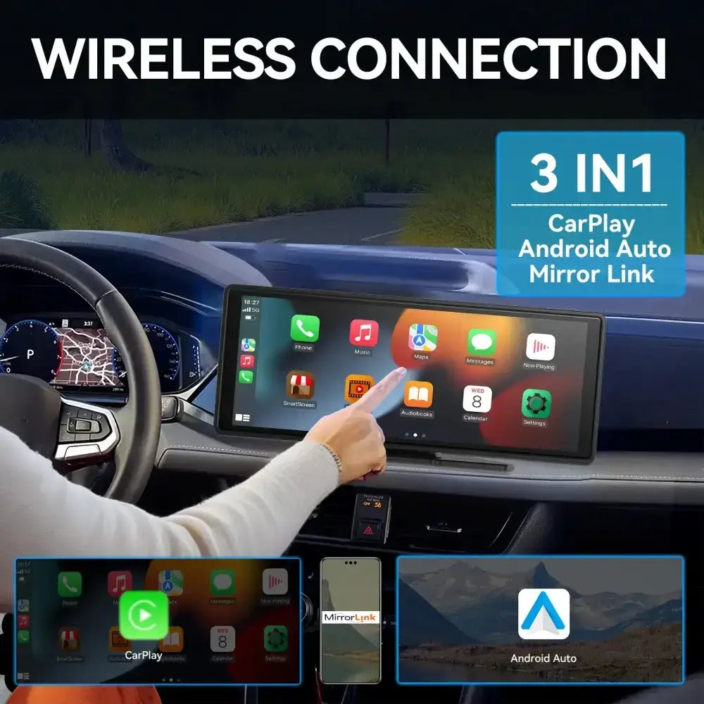 Carplay portable universel pour écran de voiture écran Carplay sans fil stéréo de voiture sans fil avec Carplay Android