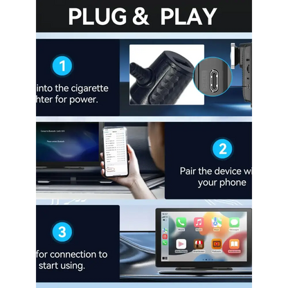 Carplay portable universel pour écran de voiture écran Carplay sans fil stéréo de voiture sans fil avec Carplay Android