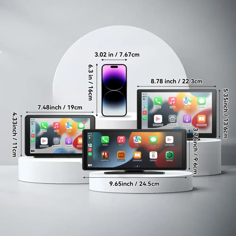 Carplay portable universel pour écran de voiture écran Carplay sans fil stéréo de voiture sans fil avec Carplay Android