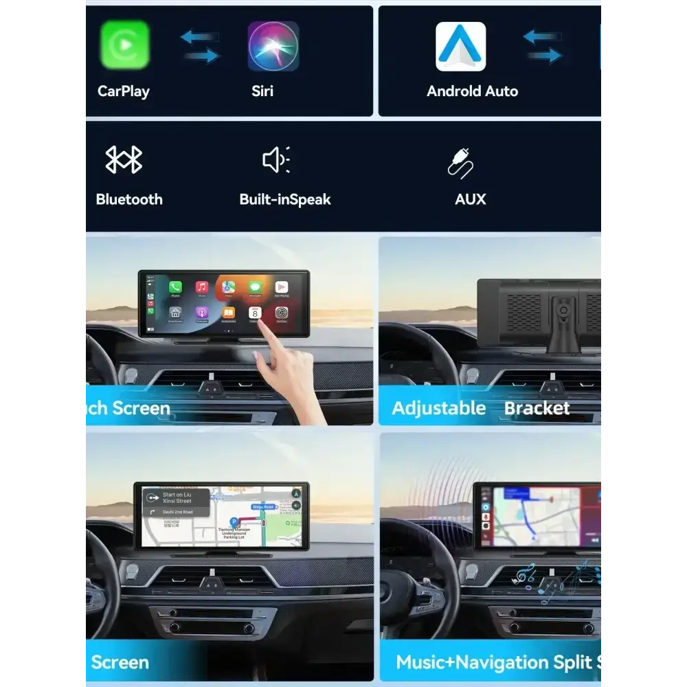 Carplay portable universel pour écran de voiture écran Carplay sans fil stéréo de voiture sans fil avec Carplay Android
