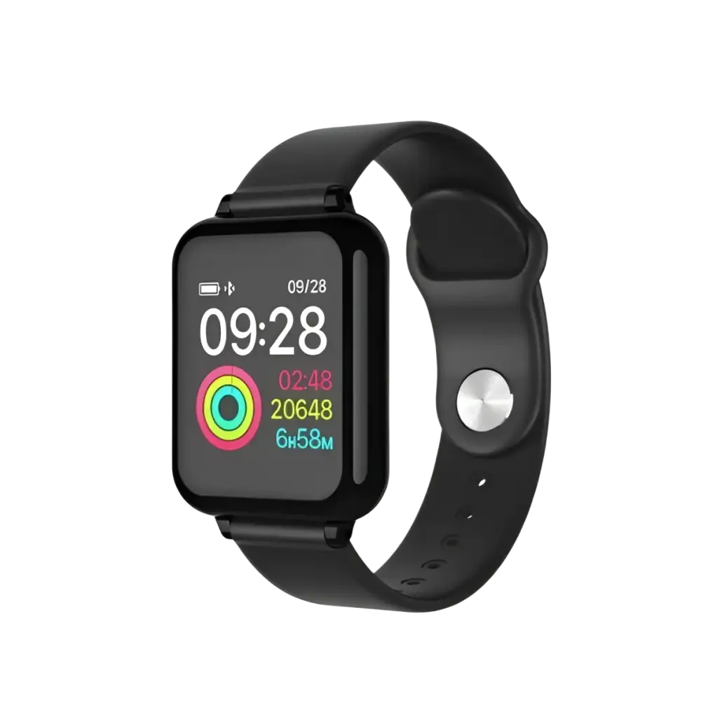 Compatible with Apple B57 color screen smart sports watch - Black - montre