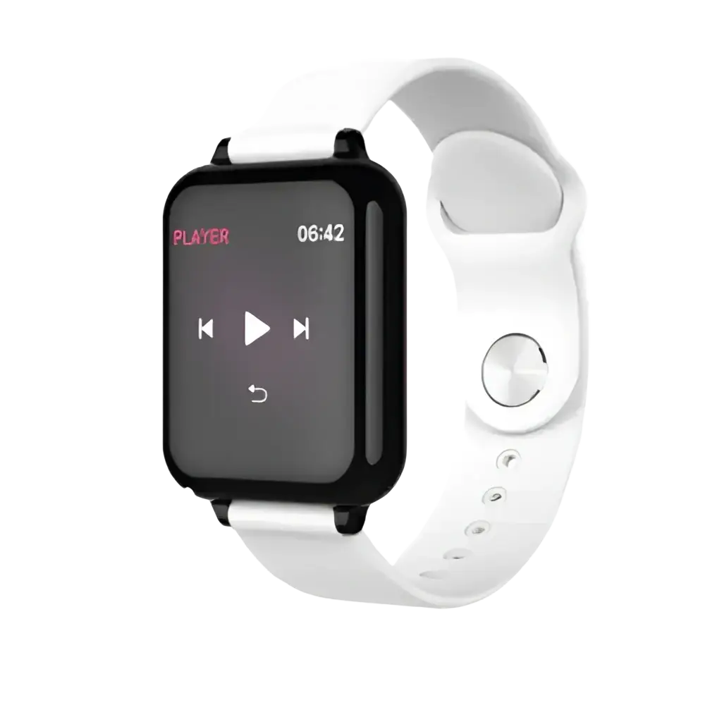 Compatible with Apple B57 color screen smart sports watch - White - montre
