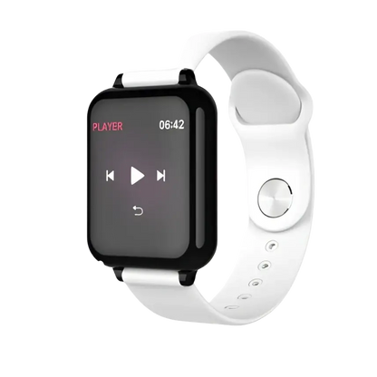 Compatible with Apple B57 color screen smart sports watch - White - montre