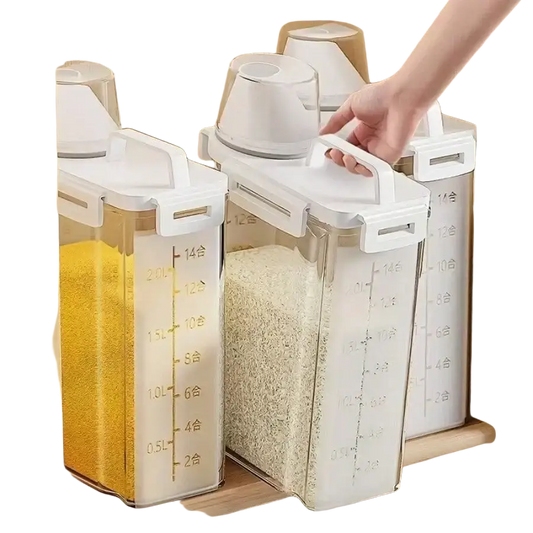 Conteneur de stockage scellé résistant à l’humidité couvert de 2,5 L – Utilisé pour les céréales les noix la farine