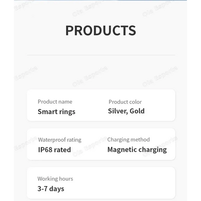 Diamond Fashion Women Smart Ring With Box IP68 Waterproof Lady ring Heart Rate Health Monitor Sports Pedometer Fitness