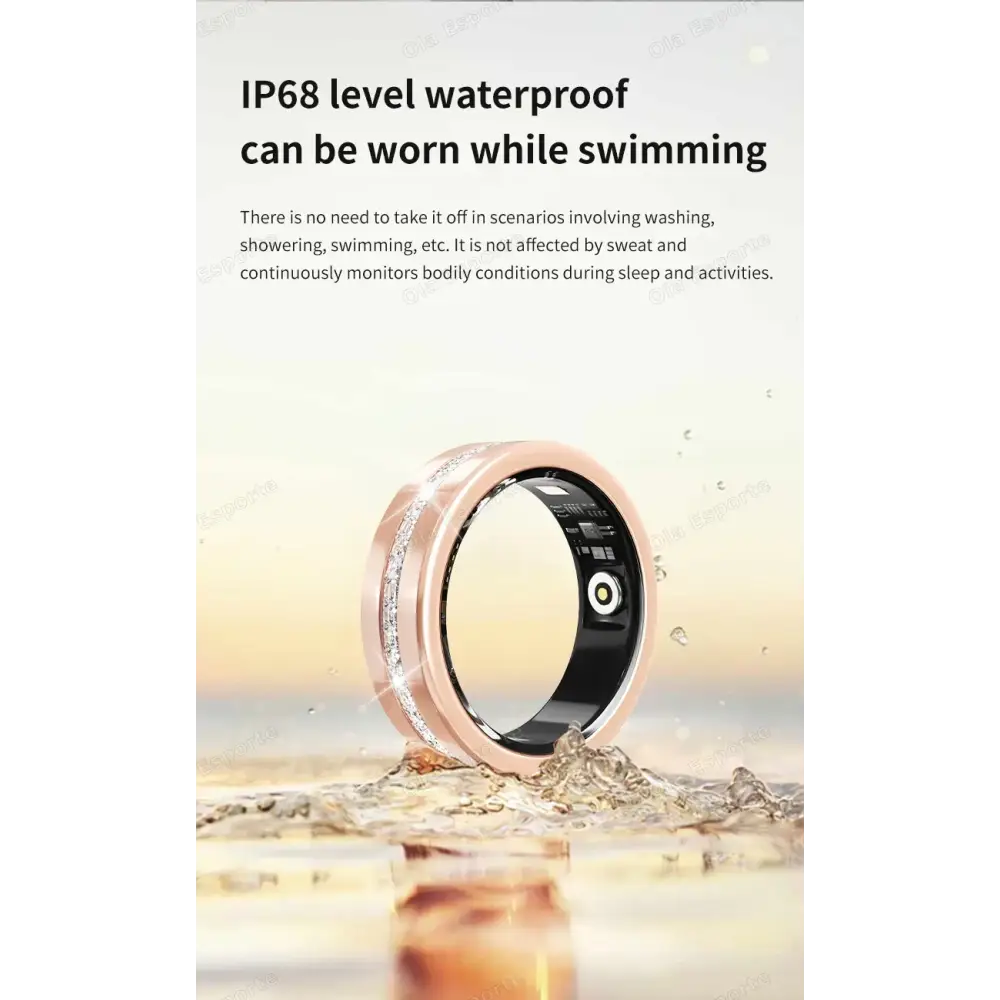 Diamond Fashion Women Smart Ring With Box IP68 Waterproof Lady ring Heart Rate Health Monitor Sports Pedometer Fitness