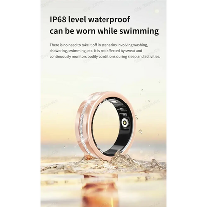 Diamond Fashion Women Smart Ring With Box IP68 Waterproof Lady ring Heart Rate Health Monitor Sports Pedometer Fitness