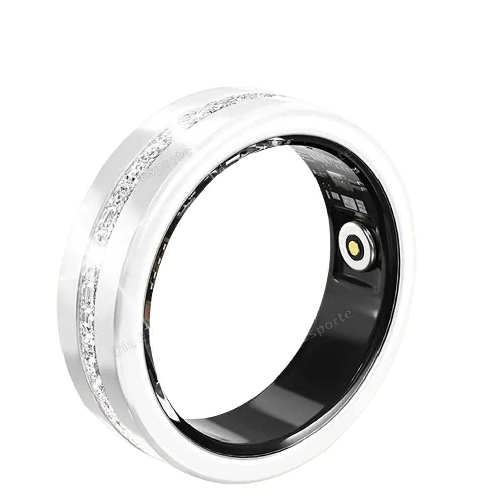 Diamond Fashion Women Smart Ring With Box IP68 Waterproof Lady ring Heart Rate Health Monitor Sports Pedometer Fitness