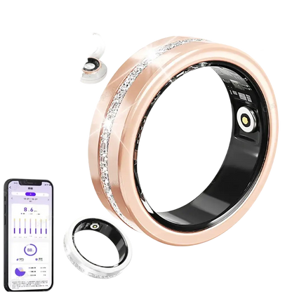 Diamond Fashion Women Smart Ring With Box IP68 Waterproof Lady ring Heart Rate Health Monitor Sports Pedometer Fitness