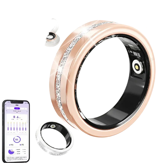 Diamond Fashion Women Smart Ring With Box IP68 Waterproof Lady ring Heart Rate Health Monitor Sports Pedometer Fitness