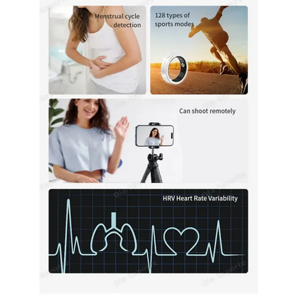 Diamond Fashion Women Smart Ring With Box IP68 Waterproof Lady ring Heart Rate Health Monitor Sports Pedometer Fitness