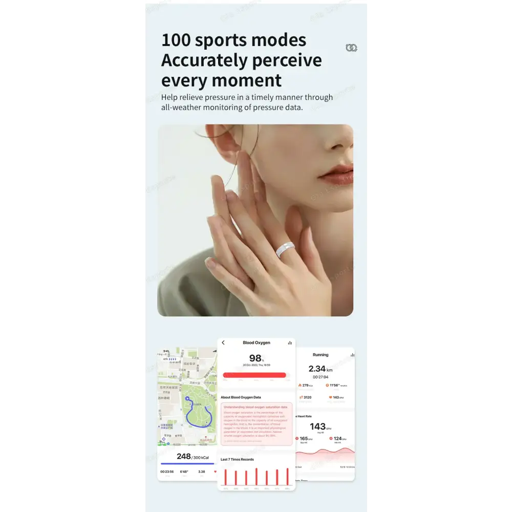 Diamond Fashion Women Smart Ring With Box IP68 Waterproof Lady ring Heart Rate Health Monitor Sports Pedometer Fitness