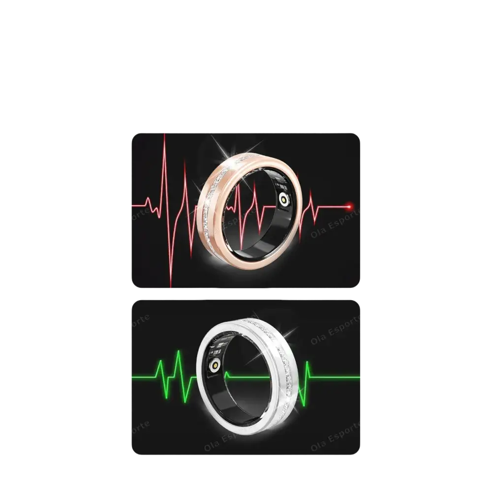 Diamond Fashion Women Smart Ring With Box IP68 Waterproof Lady ring Heart Rate Health Monitor Sports Pedometer Fitness