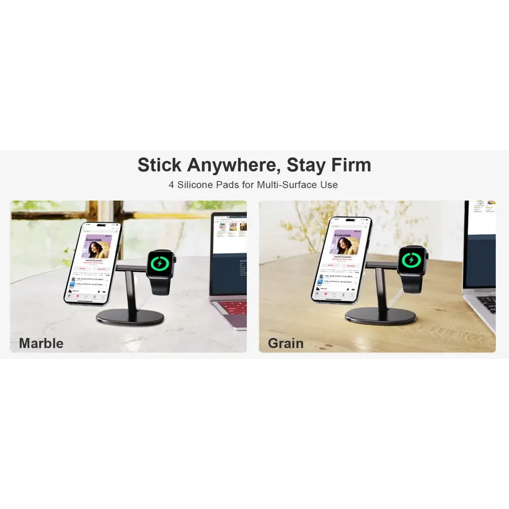 EWA – station de chargement MagSafe 2 en 1 pour iPhone 16/15/14/13/12 et Apple Watch Series SE station d’accueil