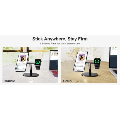 EWA – station de chargement MagSafe 2 en 1 pour iPhone 16/15/14/13/12 et Apple Watch Series SE station d’accueil
