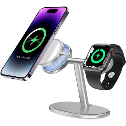 EWA – station de chargement MagSafe 2 en 1 pour iPhone 16/15/14/13/12 et Apple Watch Series SE station d’accueil